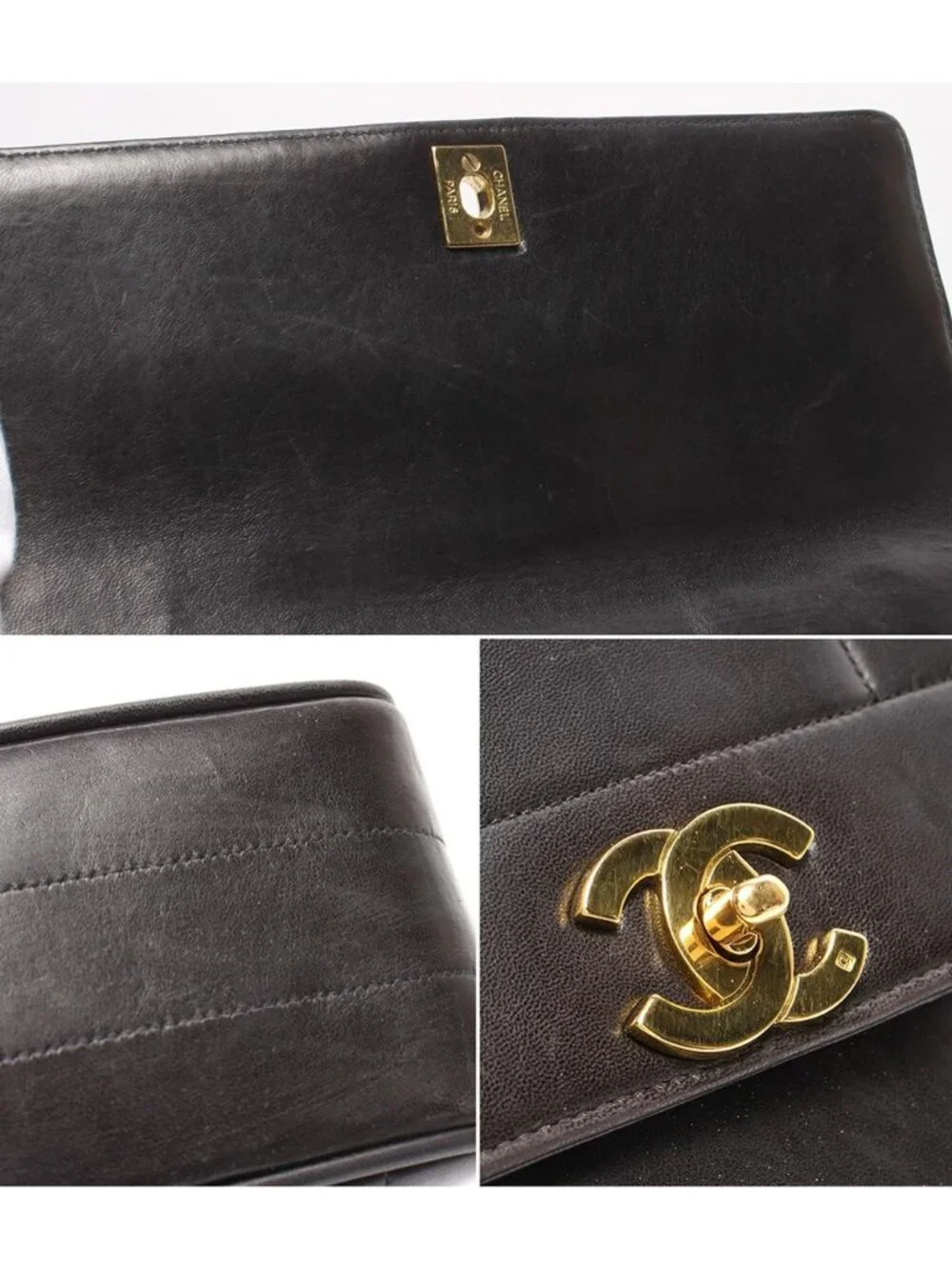 Chanel Handbag Gold Single Flap Mademoiselle Lambskin